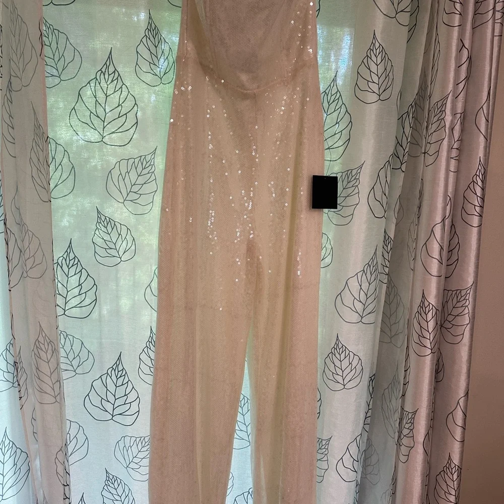 Lulu's White Strapless Jumpsuit Wide-Leg Elegance - Picture 2 of 3